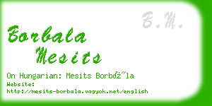 borbala mesits business card